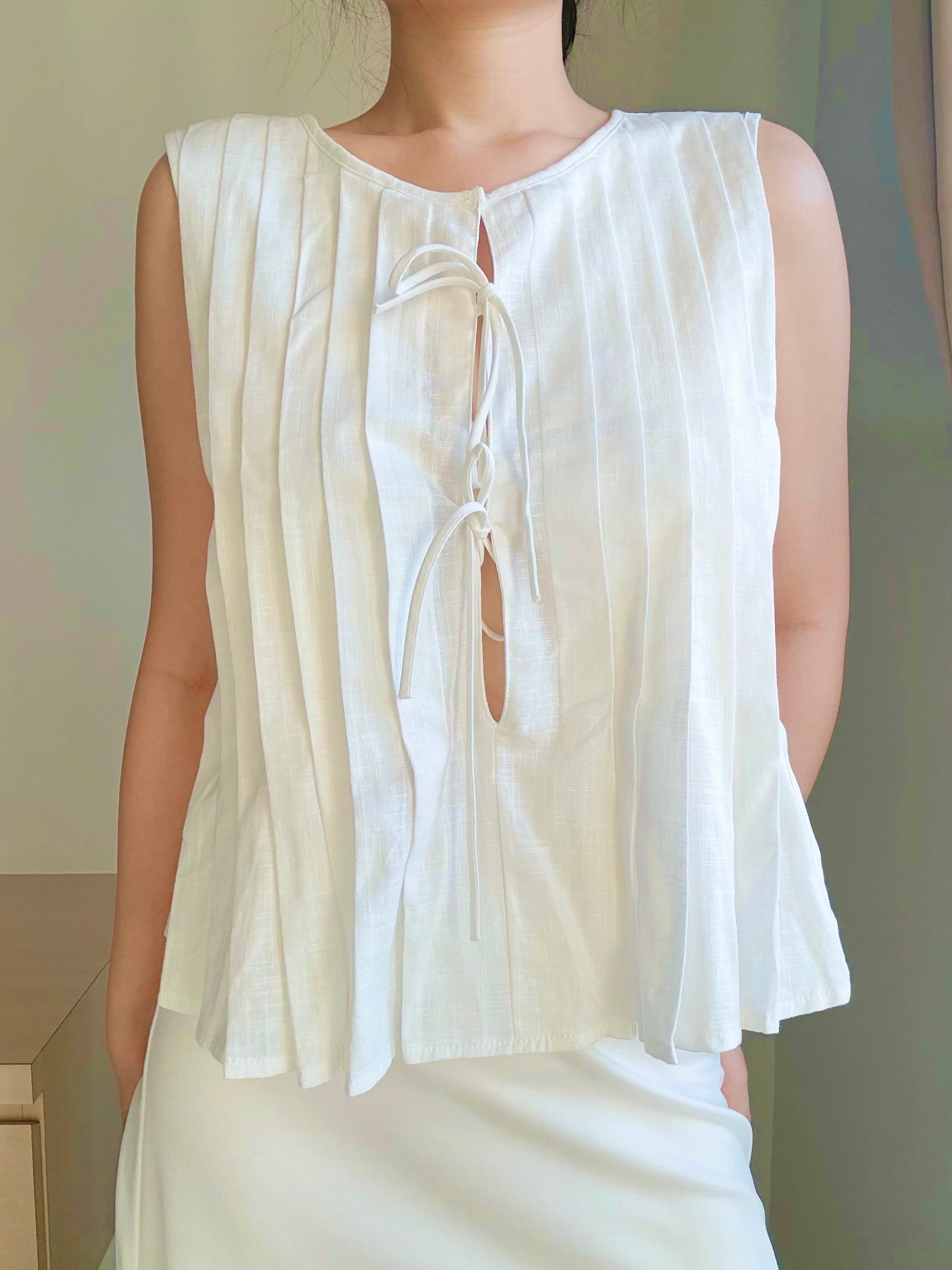 Aurora Tie-Pleat Top